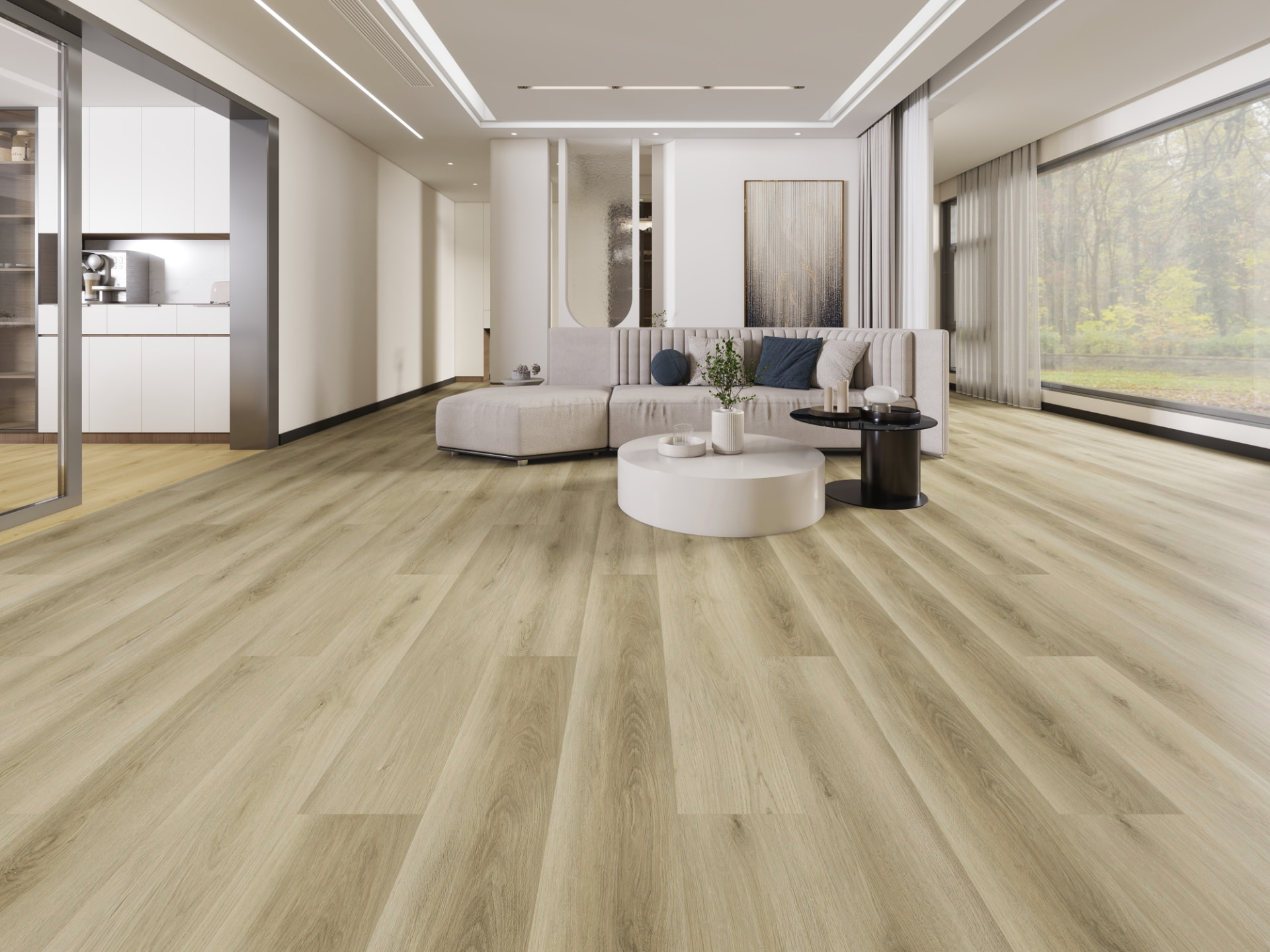 Hylux Pacific Grove, Greige oak flooring